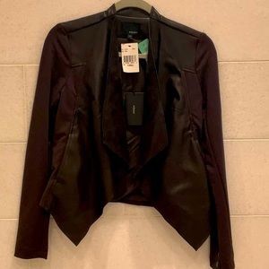 Edyson Faux leather & suede moto jacket size XS